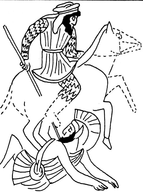 Kämfende Perser (rf Figurengefäß)T8A2.jpg - Kombination wie vor.